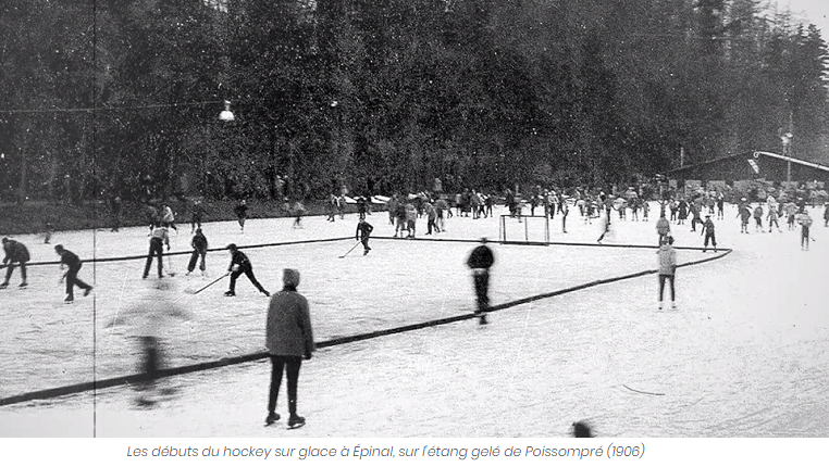 Les débuts du hockey sur glace à Poissompré